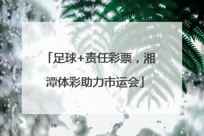 足球+责任彩票，湘潭体彩助力市运会