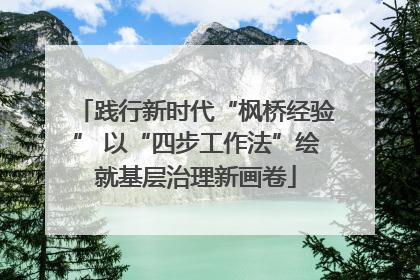 践行新时代“枫桥经验” 以“四步工作法”绘就基层治理新画卷