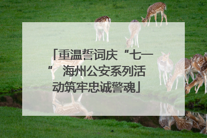 重温誓词庆“七一” 海州公安系列活动筑牢忠诚警魂