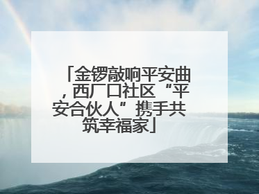 金锣敲响平安曲，西厂口社区“平安合伙人”携手共筑幸福家