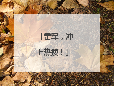 雷军，冲上热搜！