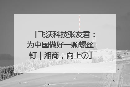 飞沃科技张友君：为中国做好一颗螺丝钉｜湘商，向上⑦