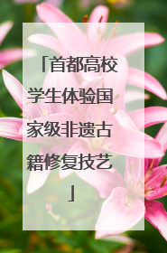 首都高校学生体验国家级非遗古籍修复技艺
