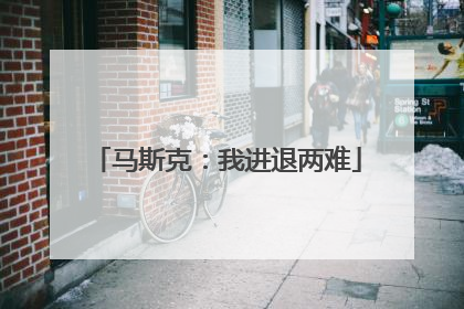 马斯克：我进退两难