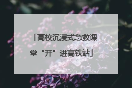 高校沉浸式急救课堂“开”进高铁站