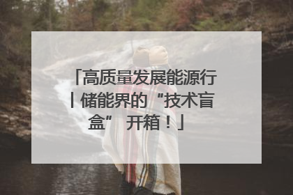 高质量发展能源行丨储能界的“技术盲盒” 开箱！