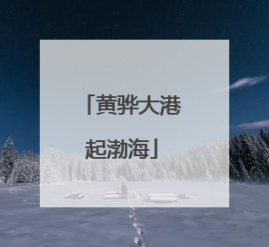 黄骅大港起渤海