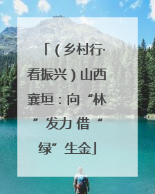 （乡村行·看振兴）山西襄垣：向“林”发力 借“绿”生金