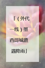 （外代一线）墨西哥城遭遇降雨