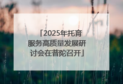 2025年托育服务高质量发展研讨会在普陀召开