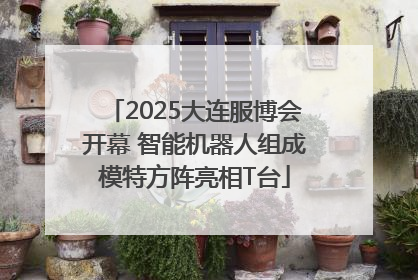 2025大连服博会开幕 智能机器人组成模特方阵亮相T台