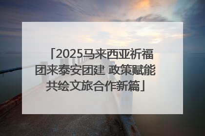 2025马来西亚祈福团来泰安团建 政策赋能共绘文旅合作新篇