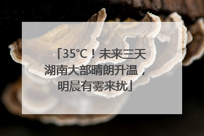 35℃！未来三天湖南大部晴朗升温，明晨有雾来扰