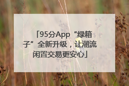 95分App“绿箱子”全新升级，让潮流闲置交易更安心