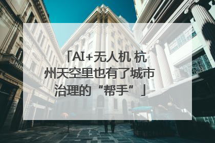 AI+无人机 杭州天空里也有了城市治理的“帮手”