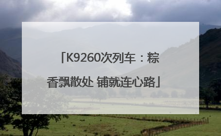 K9260次列车：粽香飘散处 铺就连心路